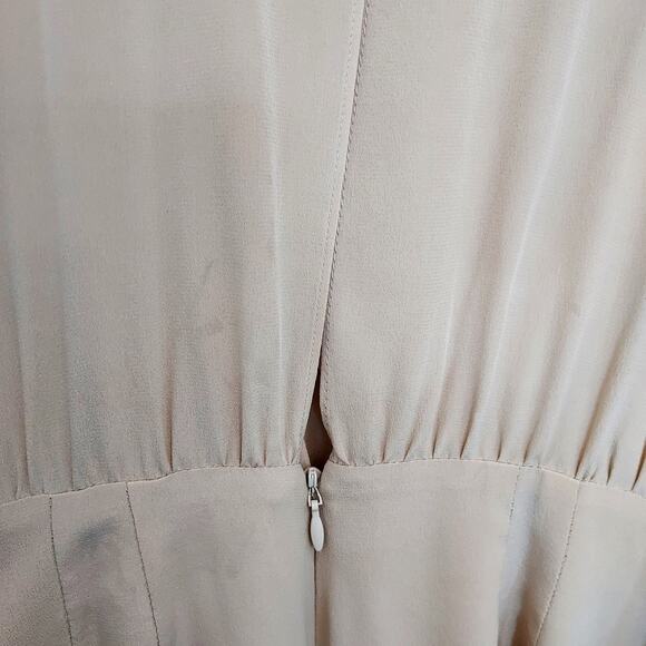 Rory Beca Beige 100% Silk Slip Dress Size M - Picture 7 of 11
